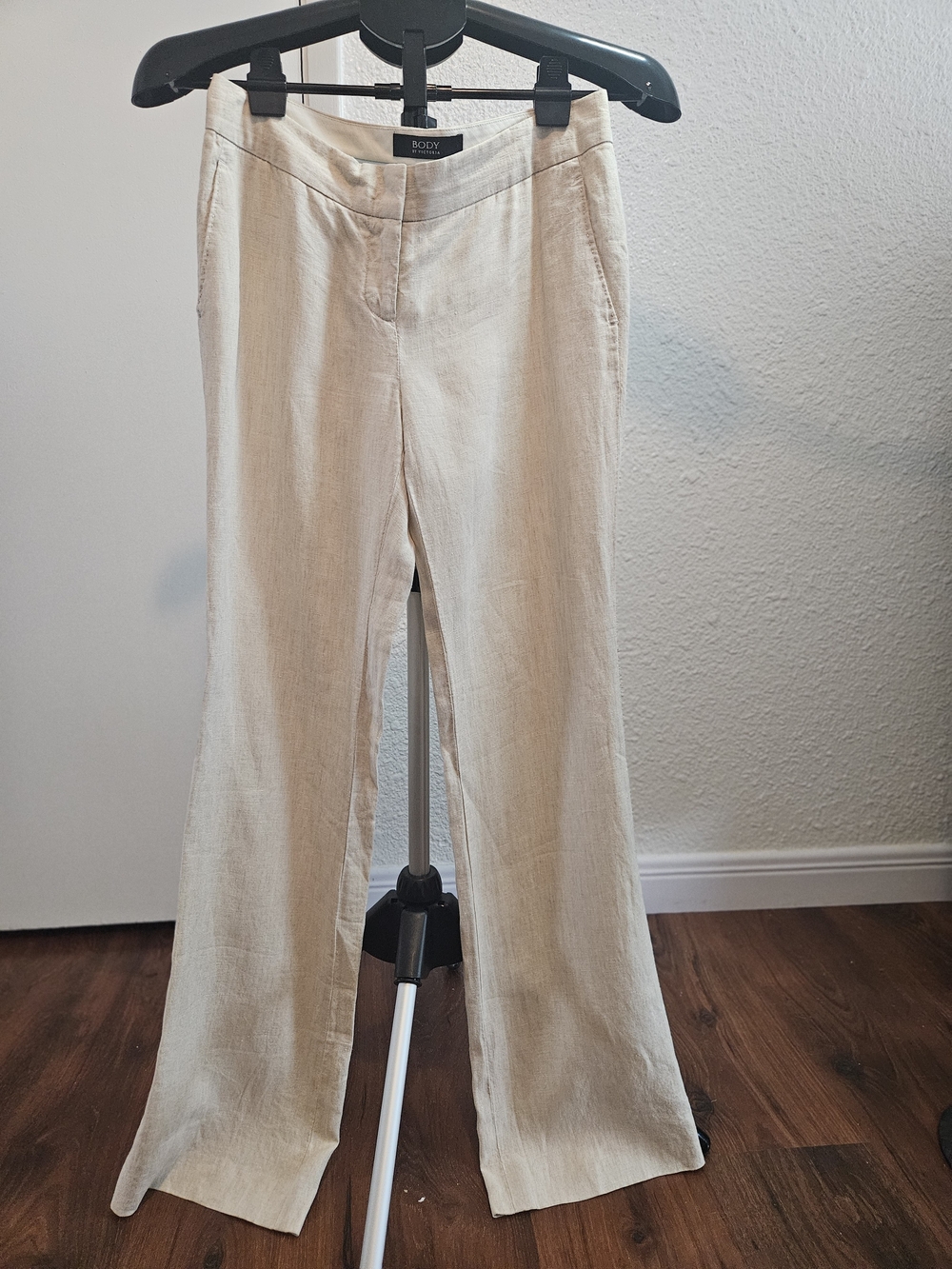 Victoria's Secret Beige Wide-Leg Linen Pants